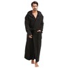 FashGudim 400g Mens Plush Robe with Hood Full Length Winter