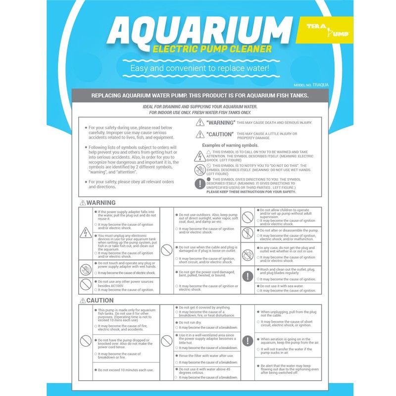 TERA PUMP Electric Fish Tank Aquarium Submersible Water Pump [10