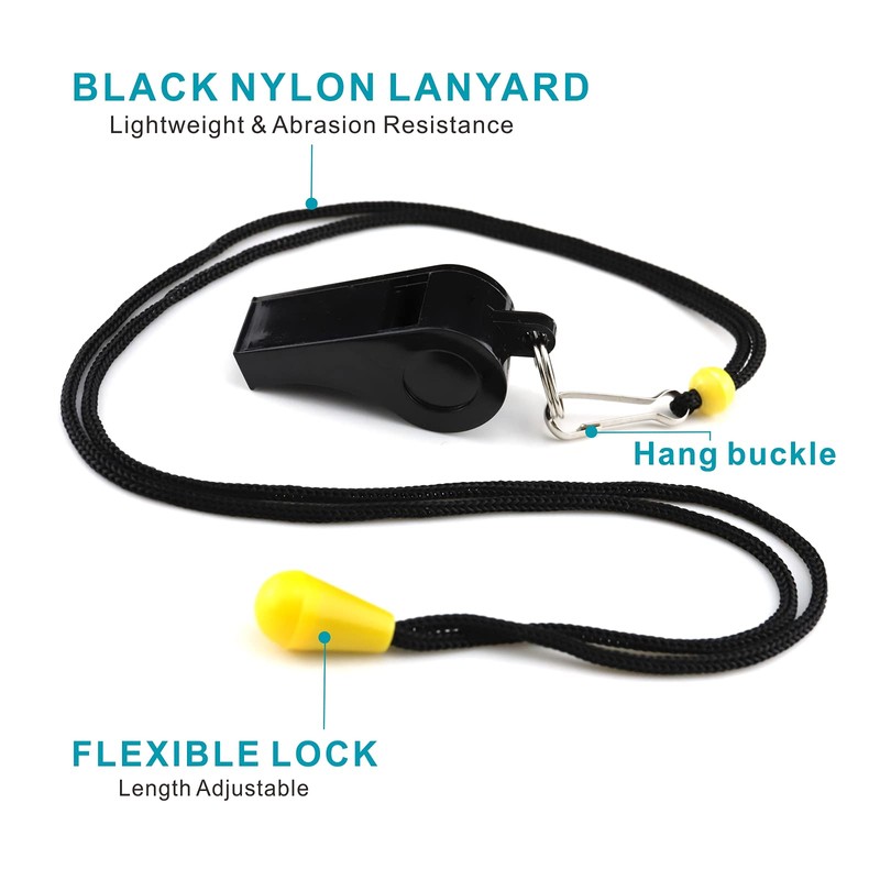 AMBITIONJUMP Whistle, 8 Pack Plastic Whistles for Coahes, Loud Crisp