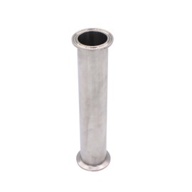 DERNORD Sanitary Spool Tube with Clamp Ends,Stainless Steel 304 Seamless Round Tubing with 1.5 inch Tri Clamp 50.5MM Ferrule Flange (Tube Length: 18 Inch / 458MM)