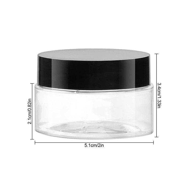 4PCS Travel Cosmetic Containers Jagowa 30g Round Clear Plastic Container