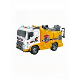 Lreyrous Yellow Excavator Bulldozer Truck Toy 1:20 Inertia Vehicle with Lights and Sounds Construction Play Toys Engineering Digger Truck Cars Toy Vehicle Model for Kids Age 3+