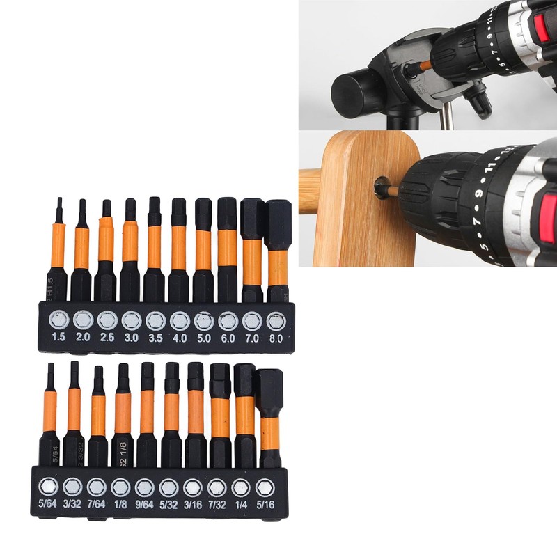 Hex Bit Set, 20 Pcs Allen Wrench Drill Bit Set