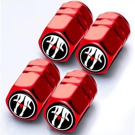 Tire Valve Stem Caps Funny Car Accessories 4-Pack-Aluminum Alloy Rust-Proof Universal Dust Covers Tire Air Cap for Car, SUV, Bike, Motorcycle,Funny Gifts