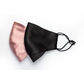 Habac Studio - Pack of 2 100% Mulberry Silk Face Mask, Reusable Face Mask, Face Masks Washable UK, Masks for Women, Mens Face Mask, Silk Face Covering, Wedding Face Mask