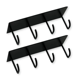 issiki Magnetic Range Hood Hooks, Set of 2, Black Kitchen Tool Hooks