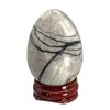 Fekuar Stone Egg Figurine, Polished Healing Crystal Easter Eggs Sphere