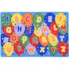 HR Kids Rugs: ABC Balloons Educational Mats - Rubber Back/Non-Slip,