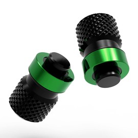 For Kawasaki Z900 Z1000 Z800 Ninja 250 300 400 650 1000SX ZX6R ZX10R ZX14R Accessories Motorcycle CNC Wheel Tyre Valve Caps Cover (Green)