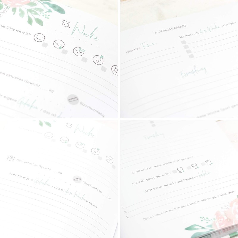 Pregnancy Diary and Planner - 40 weeks relaxed through pregnancy