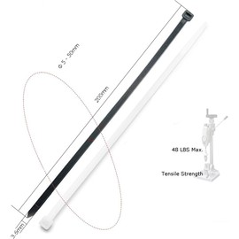 200 Pack of White Cable Ties, 200mm x 3.6mm, 8" Tie Wraps - Self Locking, Strong Nylon Zip Ties for Home Office Garage and Workshop