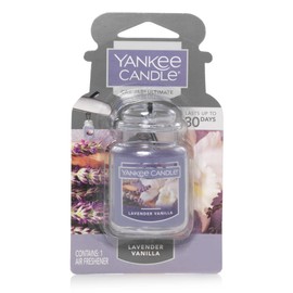 Yankee Candle Car Air Fresheners, Hanging Car Jar Ultimate, Neutralizes Odors Up To 30 Days, Lavender Vanilla, 0.96 OZ (Pack of 6)