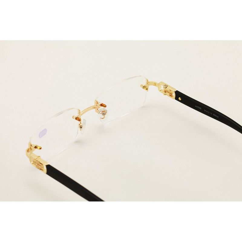 Men Rectangular Rimless Designer Fashion Reading Glasses/w Anti-reflective AR Coating