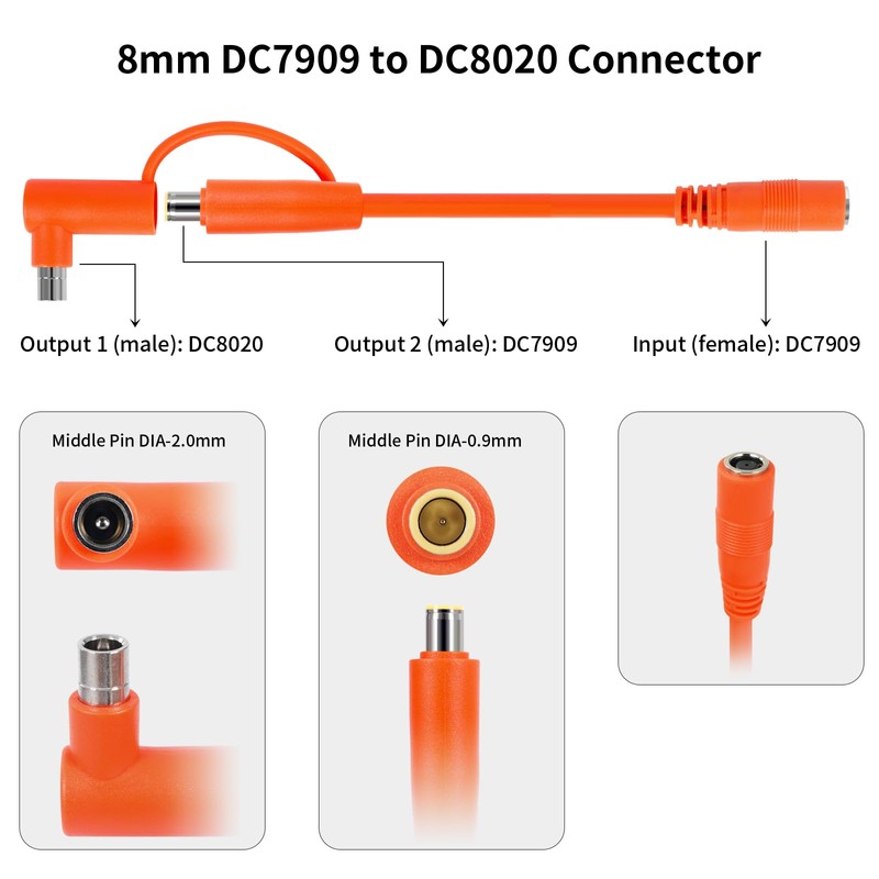 8mm DC Extension Cable 5FT – DC7909 Male to Female