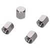 Amon 8825 Air Valve Caps, Brass (Tin-Cobalt Plated), Pack of