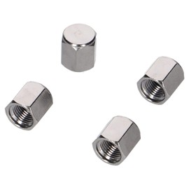 Amon 8825 Air Valve Caps, Brass (Tin-Cobalt Plated), Pack of 4