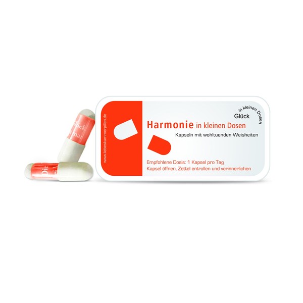 Unbekannt Harmony in small doses pills with sayings