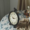 NIKKY HOME Vintage Table Clock with Bird, Metal Desk Clocks