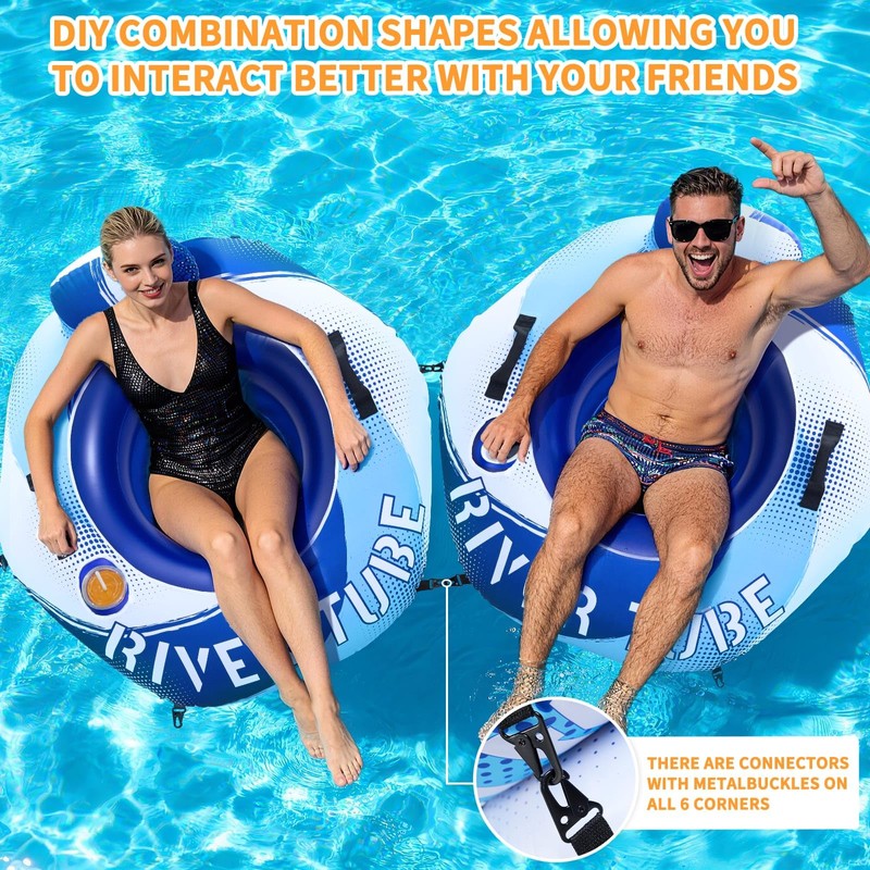 WERNNSAI 54" River Tube, Heavy Duty Inflatable Pool Float with