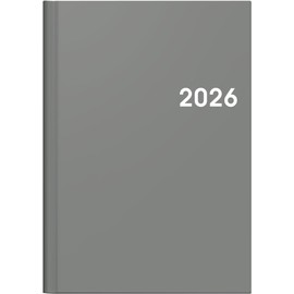 BRUNNEN Buchkalender Mod. 796 2026 | A5, Kunststoff, grau