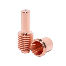 10PCS 220669 Electrodes & 10PCS 220671 Nozzles Fit 45 Plasma Consumables Cutting Torch, Copper Alloy Tips for Precision Cutting Torch