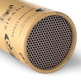 ZIKANI Espresso Stick White Tip Fancy Matches 4" Match Refill and Striker 100 Long Matches Short Matches Wooden Matches Bulk Decorative Matchsticks for Cloche Jar Box Fireplace - Striker Pad Included