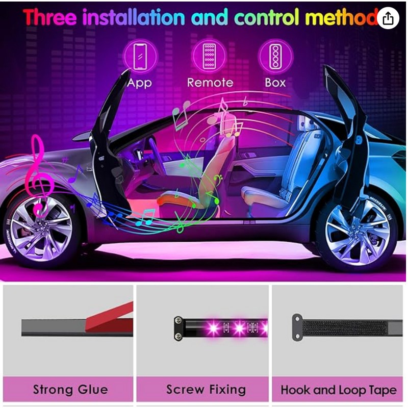 Keepsmile Interior Car Lights Car Accessories APP Control with Remote