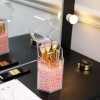 STARDEBITES Contenedor De Brochas Transparente Con Perlas Color Al Azar
