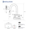 FELIXBATH Bathroom Sink Faucet with Pull Out Sprayer 2 Handles,