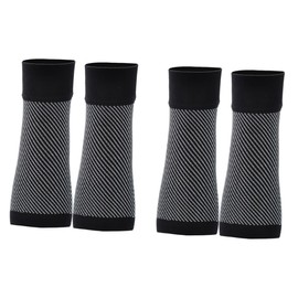 FRCOLOR 2 Pairs Ankle Compression Socks for Plantar Support Toeless Design Breathable Durable for Relief and