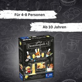 HUCH! | 882073 | Kosmopolitan | Kitchen Chaos in the International Restaurant | Cooperative Party Game | Family Game | for 4 to 8 Players from 10 Years | Listen carefully: Order in 60 Mother Languages