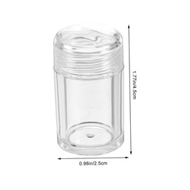 Gatuida 6Pcs Portable Loose Powder Storage Container Flip Type Bottles with Open Hole Design for Easy Dispensing Lightweight Travel Makeup Essentials for Women