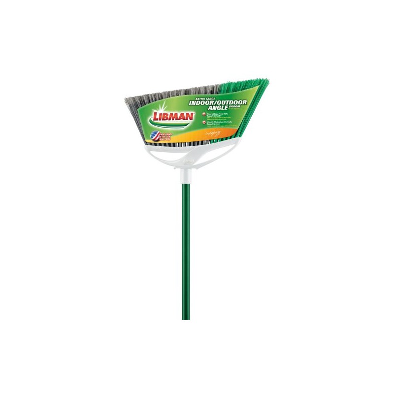 Libman 211 Extra Large Precision Angle Broom with Recycled Broom