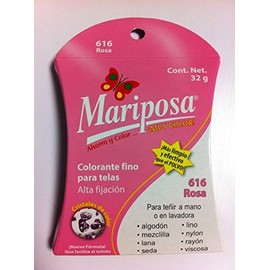 MARIPOSA Colorante para ropa Cristales 616 Rosa 32grs