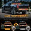 XRIDONSEN 60 inch Amber Red Truck Tailgate Strobe Lights Strip