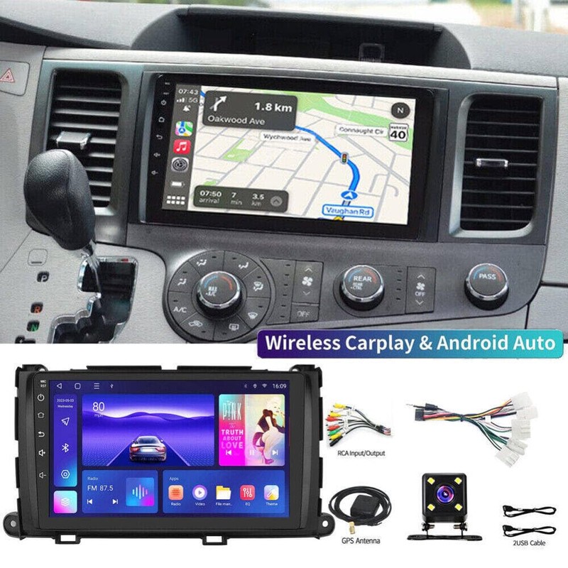 Saitedudu 2G+32G Car Radio Stereo for Toyota Sienna 2011-2014 Car