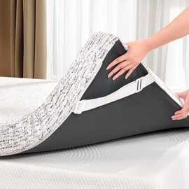 CHUN YI 3 Inch Memory Foam Mattress Topper Twin with Cooling Cover, Gel Infused Single Bed Mattress Topper, Foam Mattress Pad for Pressure Relief, CertiPUR-US Certified