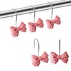 Shower Curtain Hooks Decorative Bow Tie Knot Shower Curtain Rings
