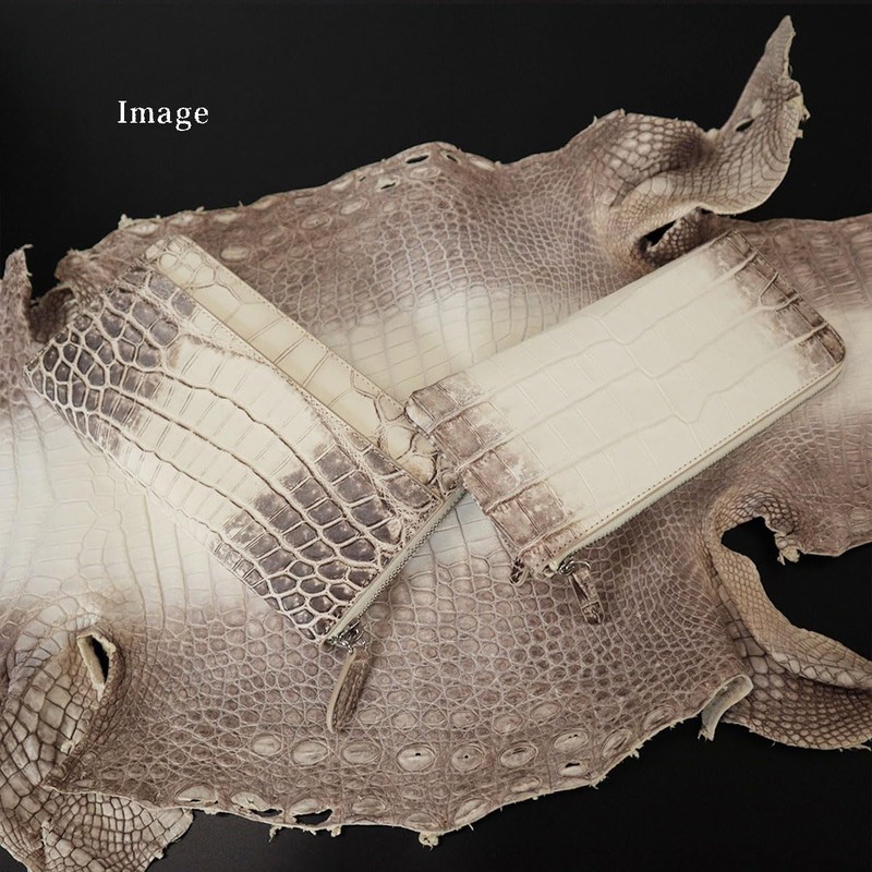 Berkut [Cowhide Embossed] Crocodile Belly Center-Taken Himalayan Style Long Wallet