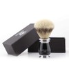 100% Pure Badger Hair Shaving Brush with Black and Metal