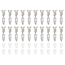 eMagTech Set of 20 Car Splices Cable Terminal Electric Wire Crimp Terminal with Protective Case 927770-3 828905-1 Compatible with Volkswagen 2.8 mm