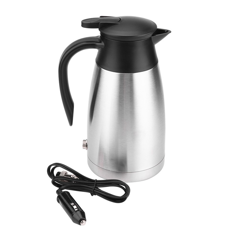 1000ML 12V/24V Stainless Steel Electric in car Kettle Travel Thermoses