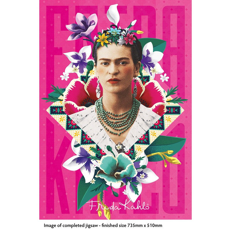 Adult Jigsaw Puzzle Frida Kahlo Pink: 1000-Piece Jigsaw Puzzles