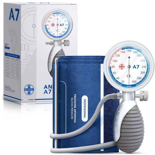 AIESI® Blutdruckmessgerät Manuelles Professionelles aneroid oberarm handheld modell für erwachsene
