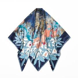 100% Mulberry Silk Scarf 43" Large Square Scarf Large Shawl - Women's Silk Oversized Headband - With Gift Packed