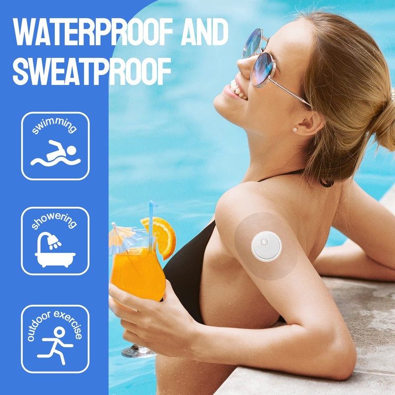 Eseige- Libre 3 Sensor Covers-60 Pack Waterproof Adhesive Patches -Transparent