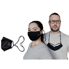 Vanric On/Off Adjustable Neck Ear Strap Face Mask | One Size Fits All | Fog Free Mask For Glasses Wearers | Anti Fog Reusable Mask |