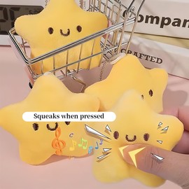 Pack of 2 Star Key Fobs, Star Key Fob Caricature, Key Fob for Children, Children's Birthday Party, Party Bag