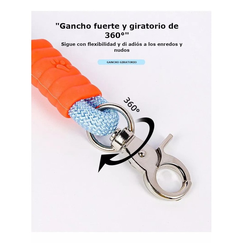 UNA MASCOTA Correa De Paseo para Perro Antiruptura (Naranja)