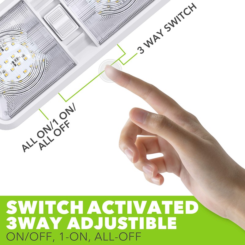 Leisure LED 4 Pack RV LED Ceiling Double Dome Light
